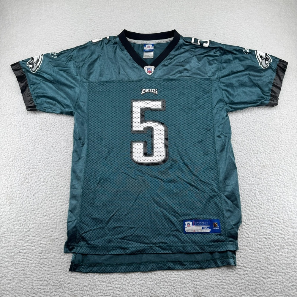 Vintage Reebok Philadelphia Eagles Donovan McNabb #5 Jersey Youth XL Green Mesh